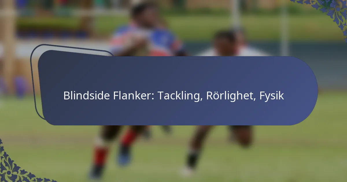 Blindside Flanker: Tackling, Rörlighet, Fysik
